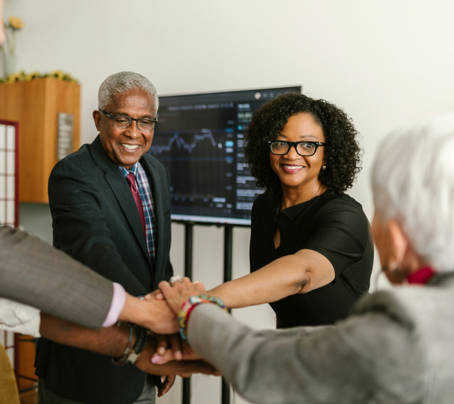 Team collaboration and support in action.